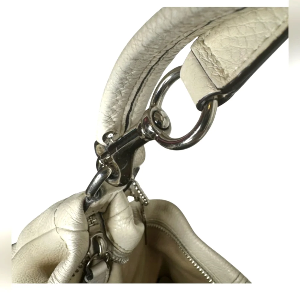 Coach Creme White Shoulder Crossbody Hobo Style Large Bag Previously Lov… - Picture 13 of 15